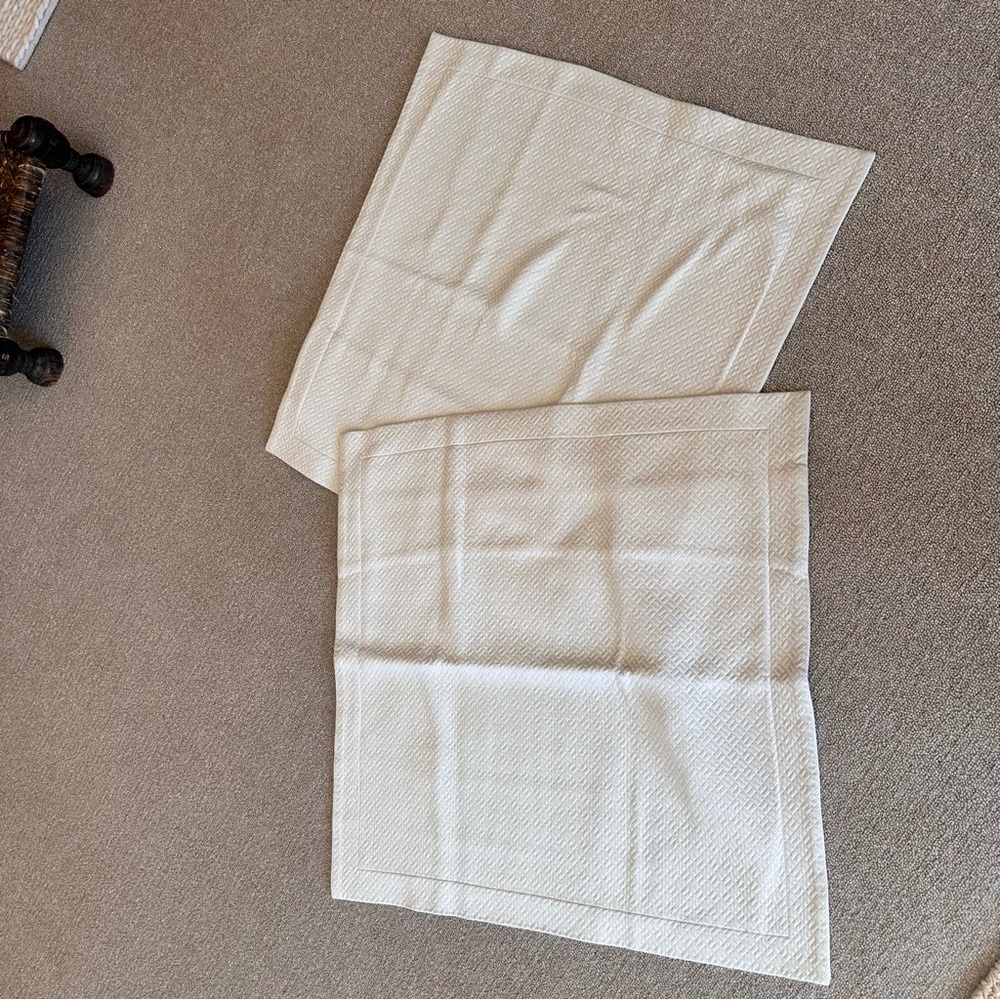 Matouk Cream Quilted Euro Sham Set